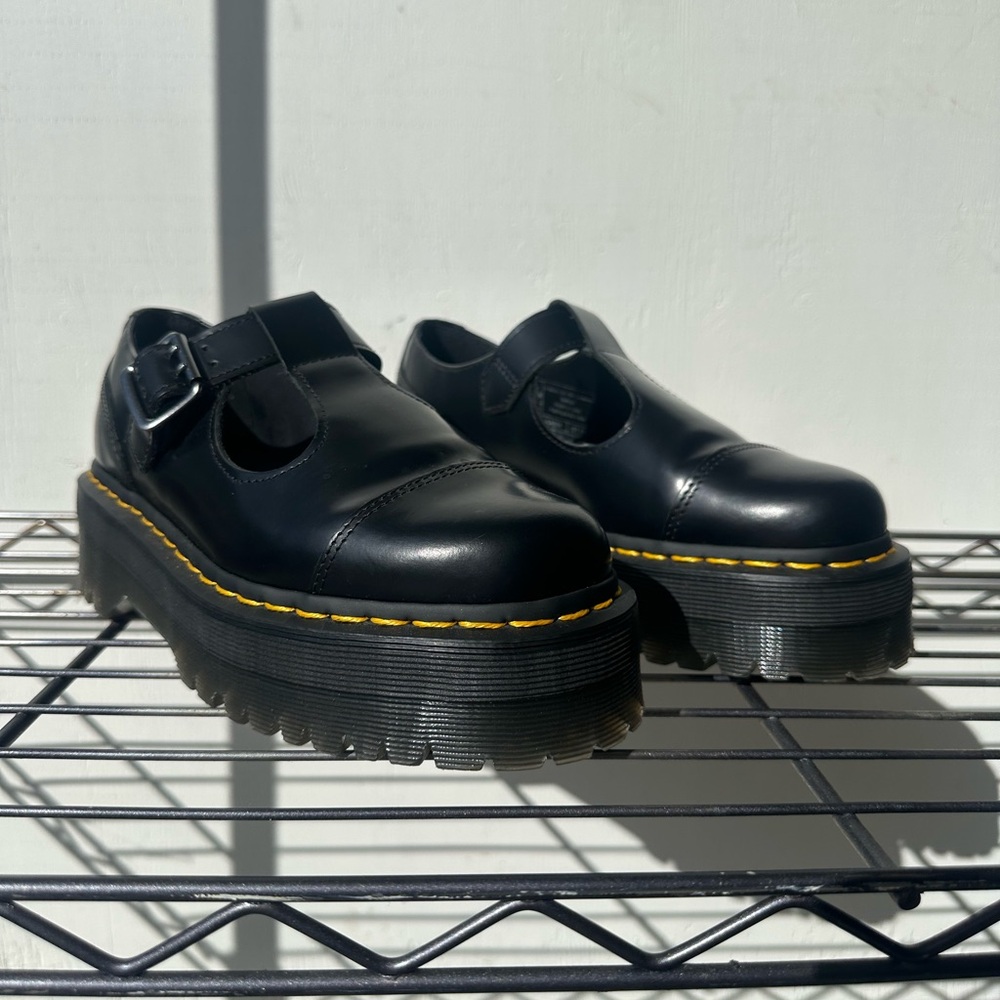 Dr. Martens Black Platform Loafers